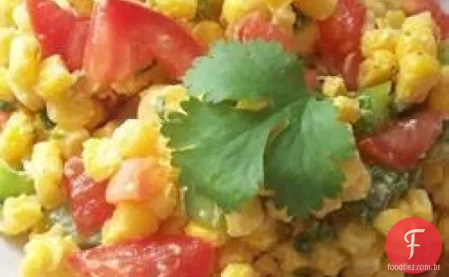 Salada De Milho Com Tomate Coentro