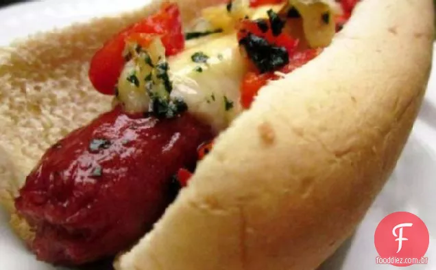Manchego queijo e alho Gourmet cachorros-quentes