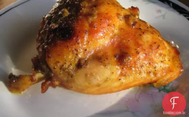 Coelho ou frango assado com mel
