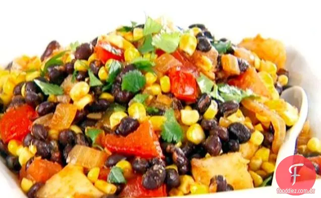 Salada De Feijão preto, Milho e tomate