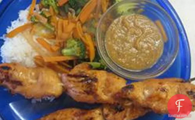 Frango doce e picante Satay