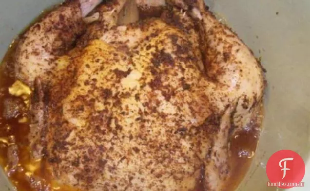 Frango ao estilo Rotisserie no Pote De Barro