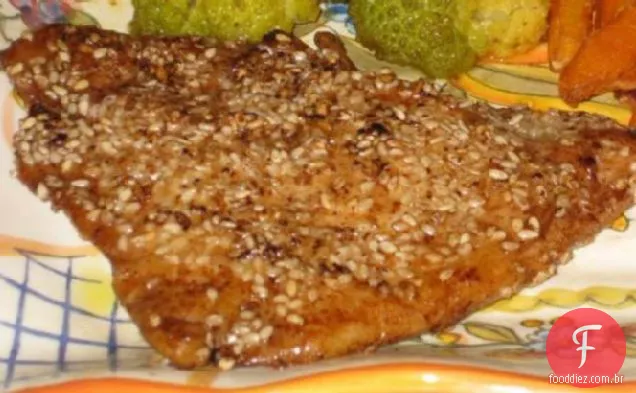 Frango Com Gergelim Frito No Forno