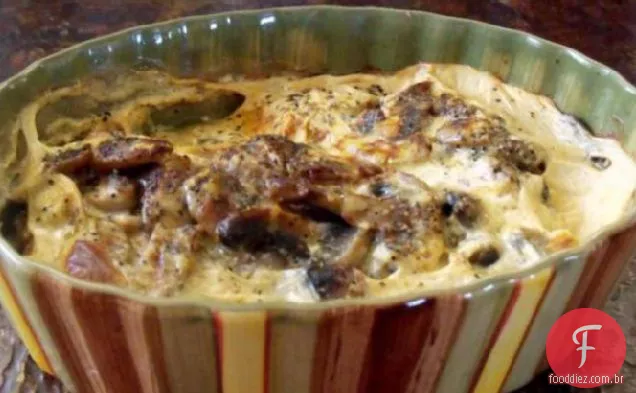 Frango Com Molho De Creme De Parmesão
