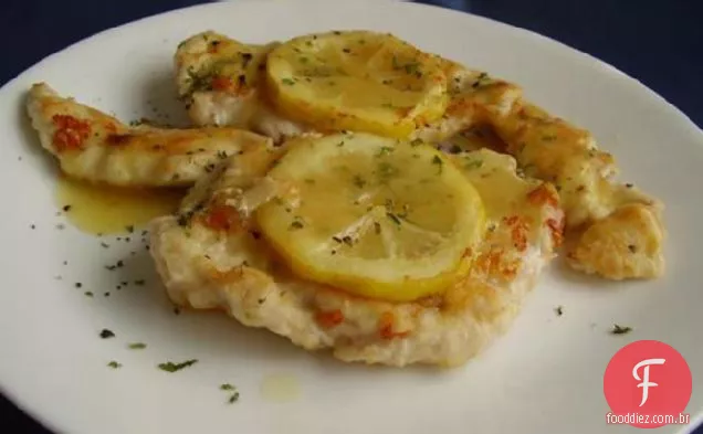 Frango Com Limão Com Vinho Branco e salsa fácil