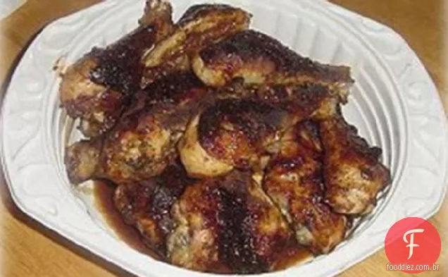 Frango assado para churrasco com Red Devil Rub