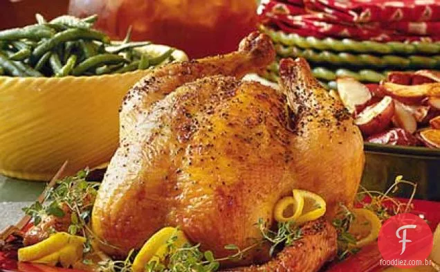 Frango Assado Com Tomilho-Limão