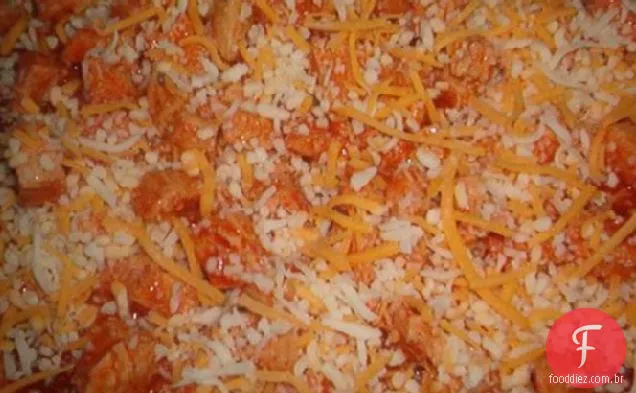 Fácil Buffalo Frango Pizza