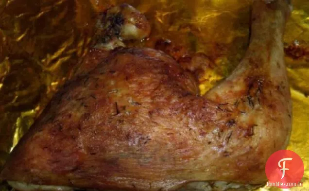Quartos De Perna De Frango Assado Crocante (Muito Fácil, Um Prato)