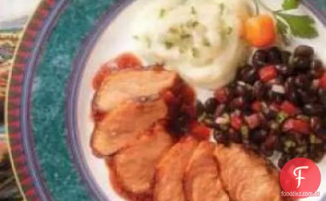 Peito de pato grelhado com molho de churrasco de Pêra Espinhosa