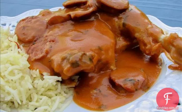Pato selvagem e molho Andouille picante