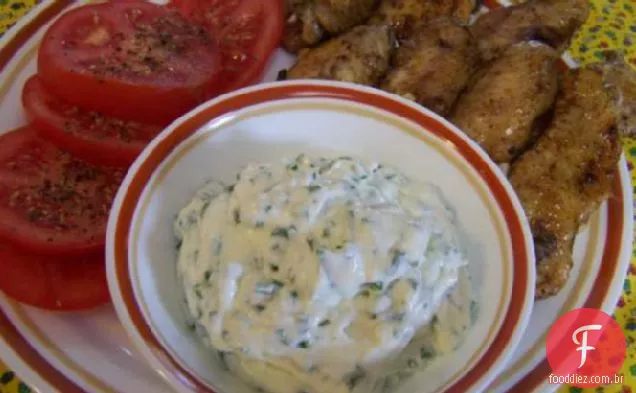 Jerk Asas De Frango Com Molho Cremoso