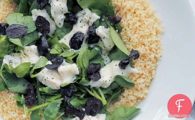 Gorgonzola, Agrião E Cuscuz De Azeitonas Pretas
