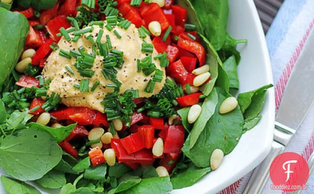 Pimenta Vermelha, Agrião E Hummus