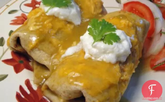 Frango molhado ou burritos de Peru