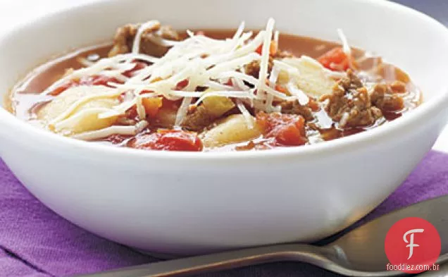 Linguiça De Peru-Sopa De Nhoque