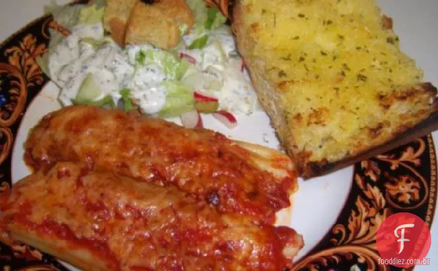 Manicotti Com Peru, Cogumelos Cremini E Queijo Ricota