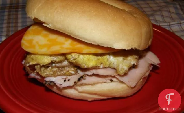 Sanduíche De Bagel De Café Da Manhã Incrível