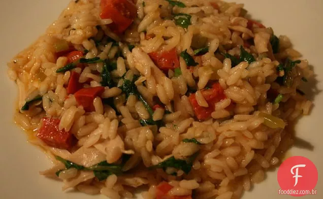 Risoto De Frango, Chouriço E Agrião