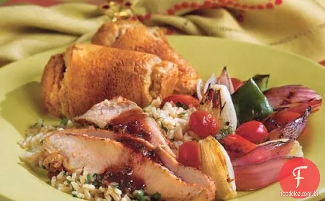 Lombo De Peru Jerk Com Molho De Framboesa-Chipotle