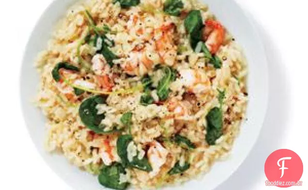 Risoto Com Camarão E Agrião