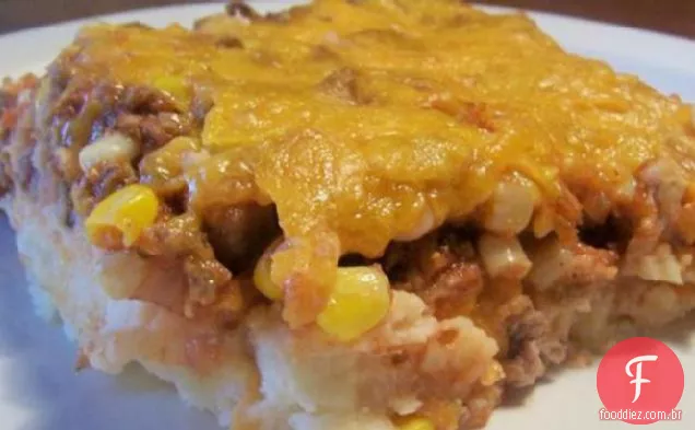 Caçarola de carne e batata Cheddar