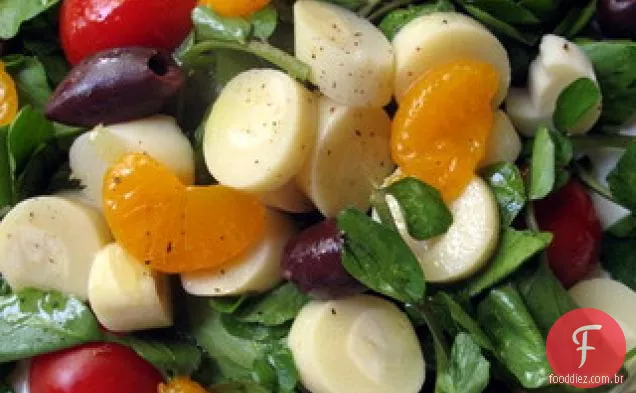 Corações De Palmeira E Salada De Agrião