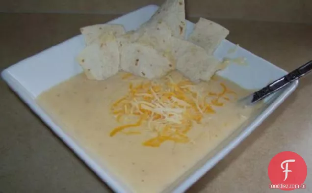 Sobras De Peru E Queijo Sopa Cremosa