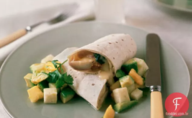Turquia e verde Chile Burritos