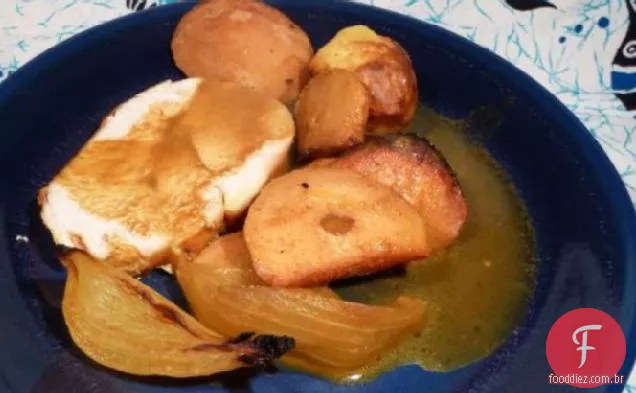Tagine com frango ou peru e marmelos