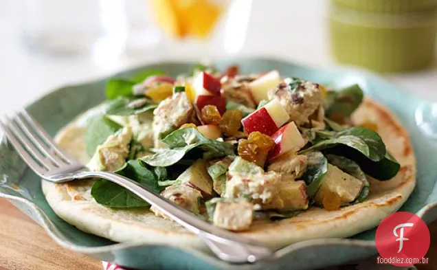 Salada De Frango Com Curried Com Agrião