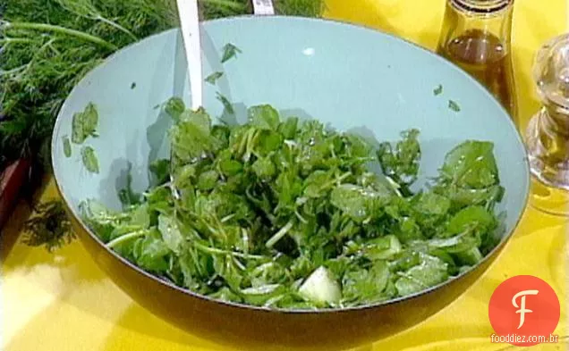 Salada De Agrião De Pepino