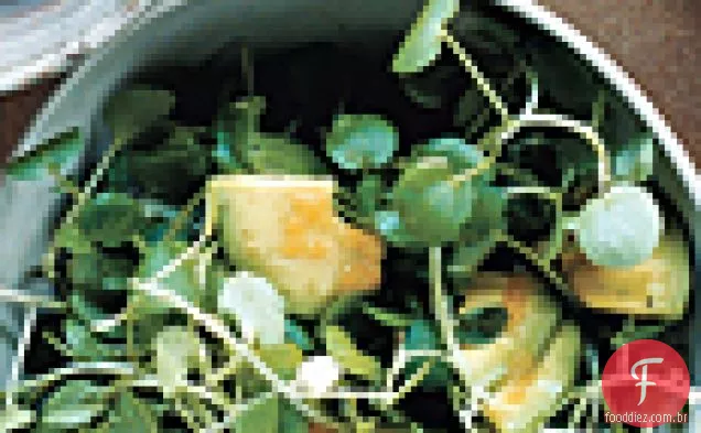 Salada de abacate e agrião