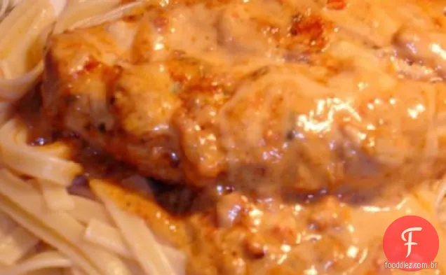 Frango Parmesão E Macarrão