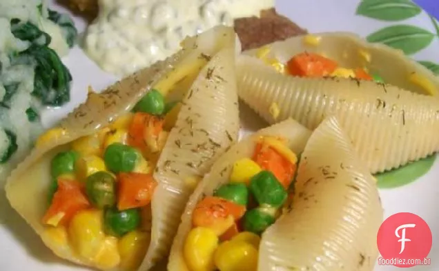 Cheddar-Cascas Recheadas Vegetais
