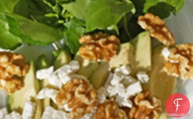 Salada Chevre De Noz De Abacate Com Agrião