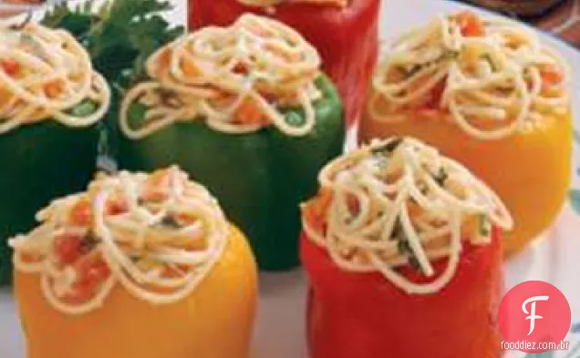 Pimentas Recheadas Com Macarrão