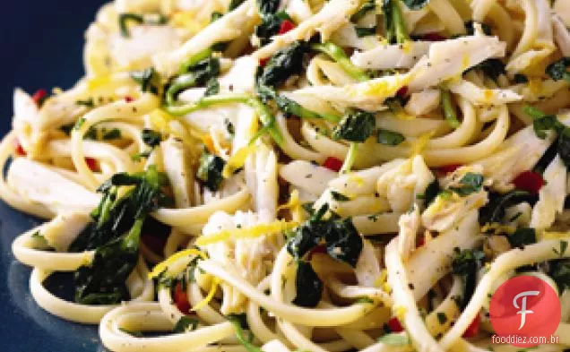 Linguine Com Chile, Caranguejo E Agrião
