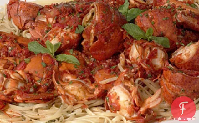 Linguine de lagosta picante de Linda