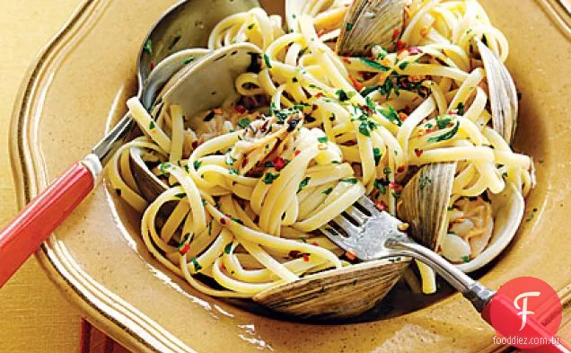 Linguine com molho de molusco Branco