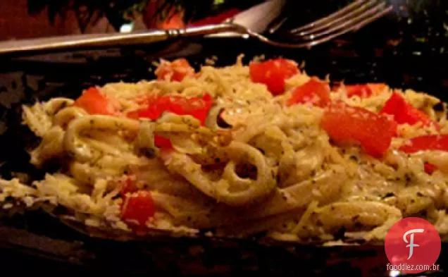 Fácil Pesto Alfredo Fettuccini