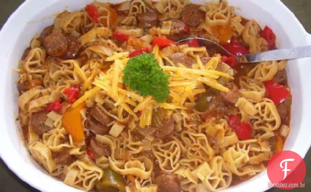Salsicha italiana assada e Rigatoni
