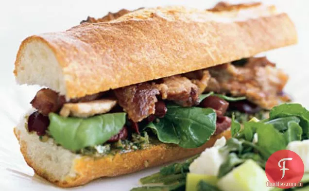 Salada de maçã picada e queijo Feta