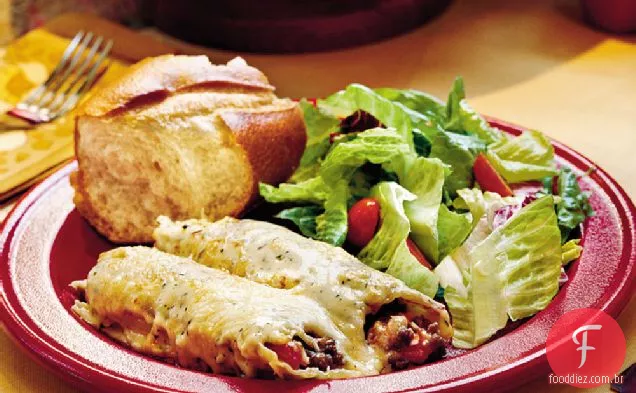 Meaty Cheese Manicotti