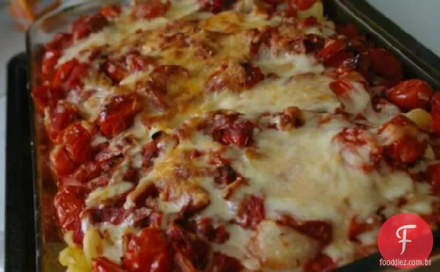 Caçarola de frango e Penne