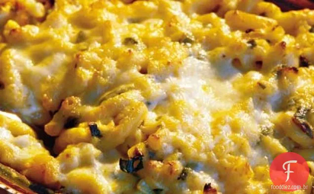 Queijos Mac e Texas com Chiles assados