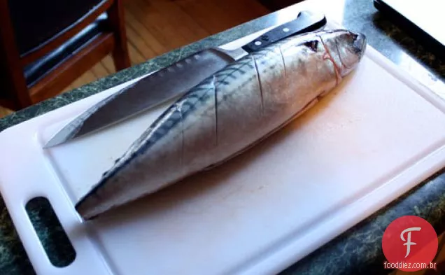 Jantar hoje à noite: cavala com groselha