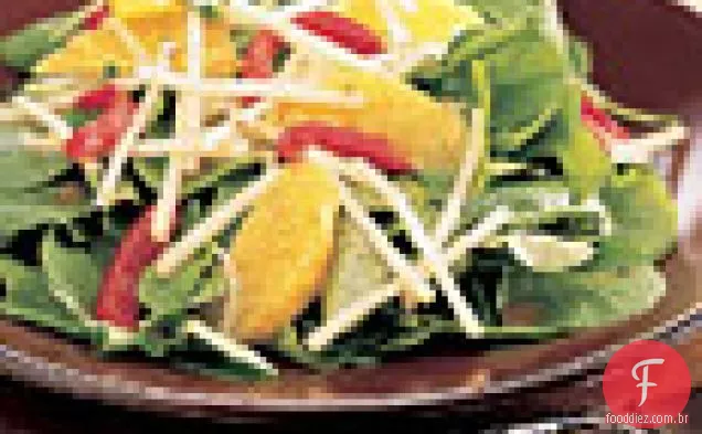Agrião, Jícama e salada de laranja