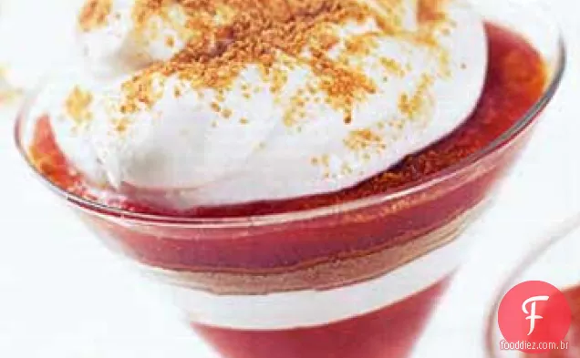 Ruibarbo-Gingersnap Parfaits