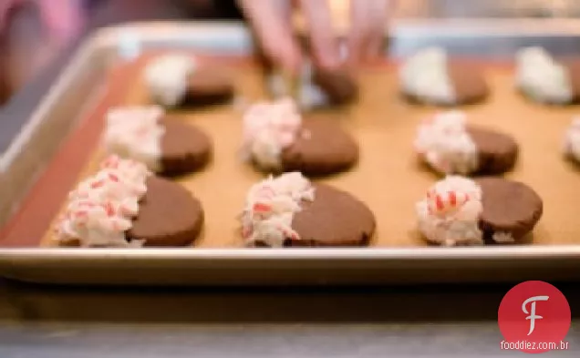 Chocolate Candy Cane Cookies